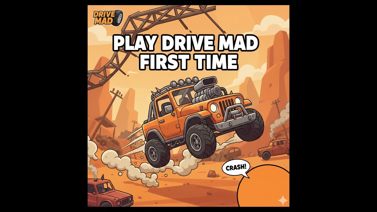 I play drivemad first time/this game is very easy/hard/funny/subscribe please