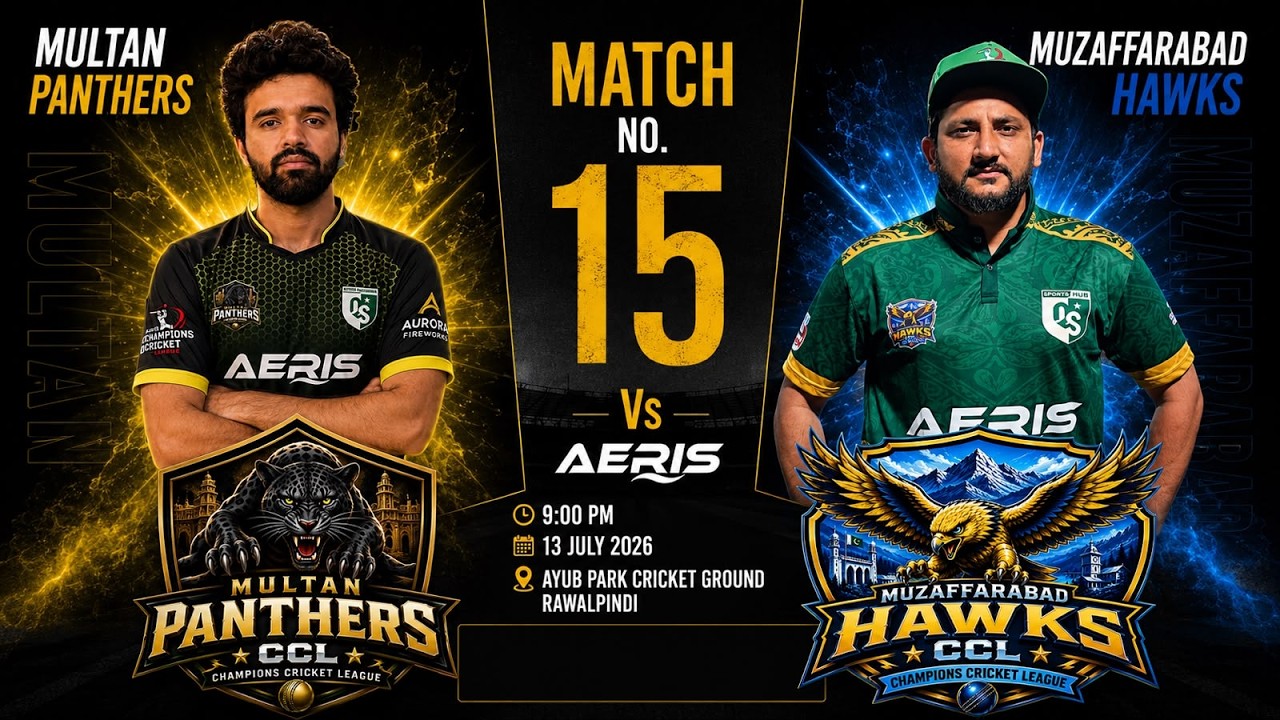 Multan Panthers vs Muzaffarabad Hawks | Match 15 | Aeris Champions Cricket League 2026 | on myco