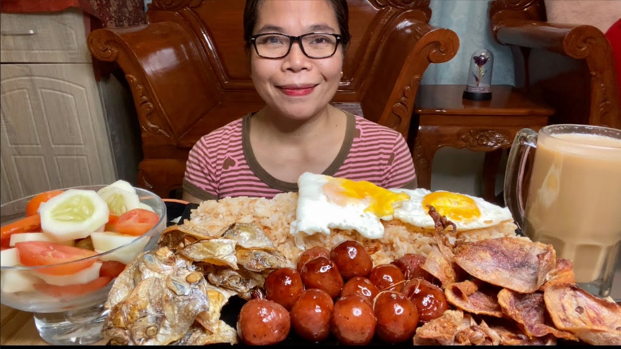 FILIPINO BREAKFAST | DAING NA PUSIT,HAMONADO LONGGANISA (cebu)TUYO | MUKBANG ASMR 