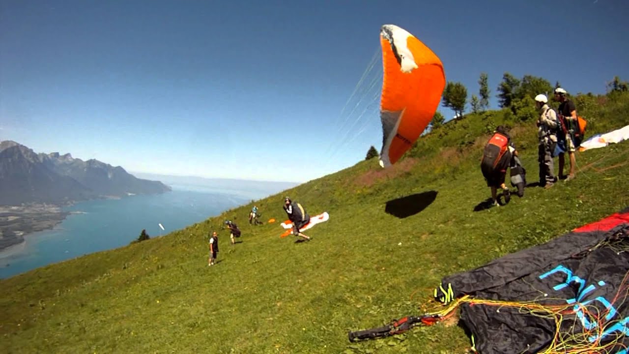 Paragliding Zermatt Instructionflights with  Christian & Julien over the Lake of Geneva