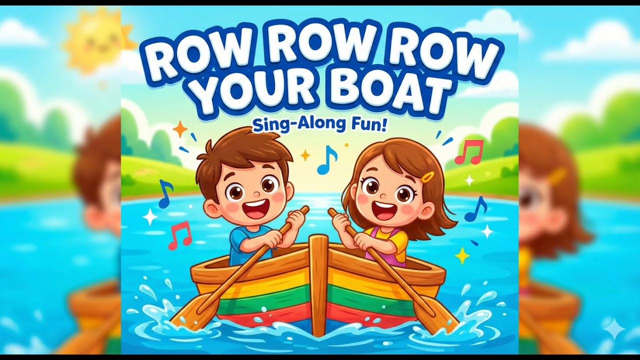Row Row Row Your Boat | Cheerful Kids Animation | Classic Nursery Rhymes