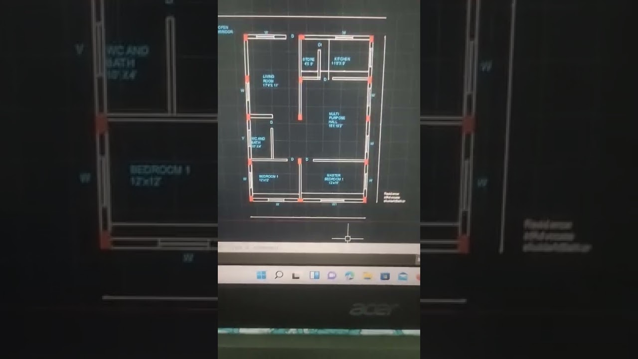 AutoCAD 2D plan with dimension