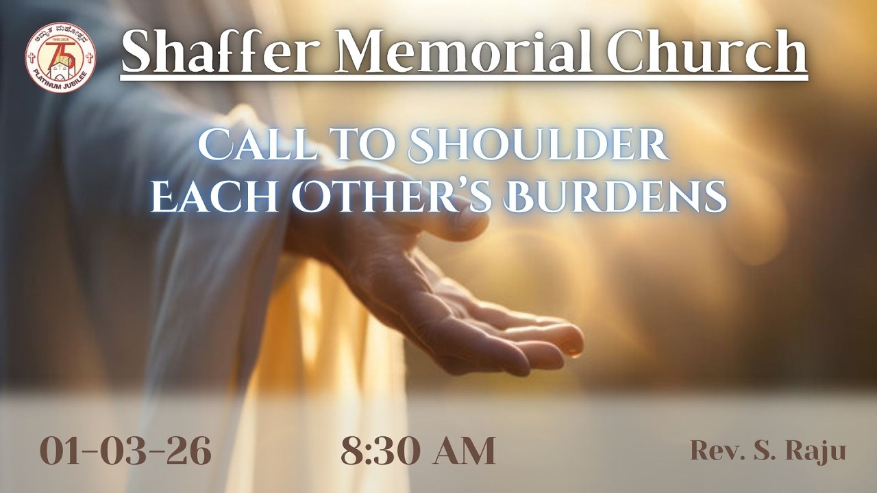 SMC | 01/03/2026 | 8:30 A.M | Rev. S. Raju | Call to Shoulder Each Other’s Burdens |