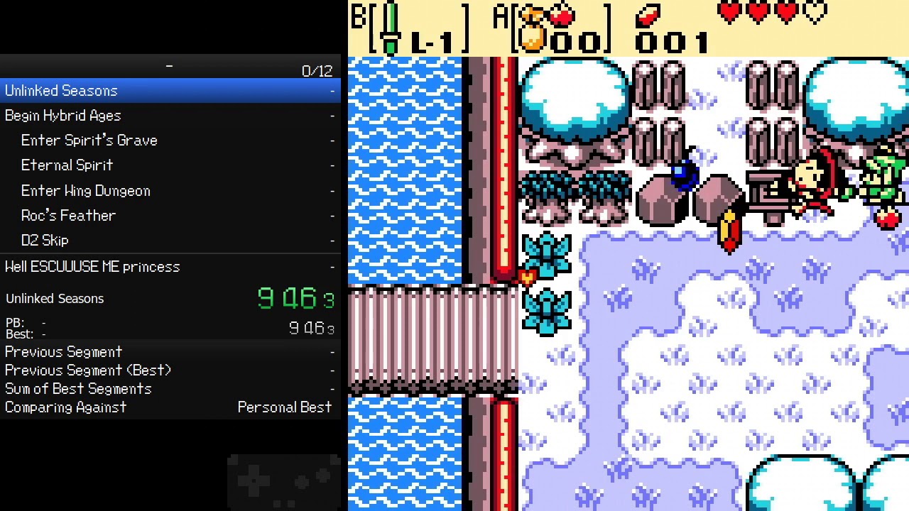 Oracle of Ages & Seasons 100% in 9:07:49 (20th anniversary race)