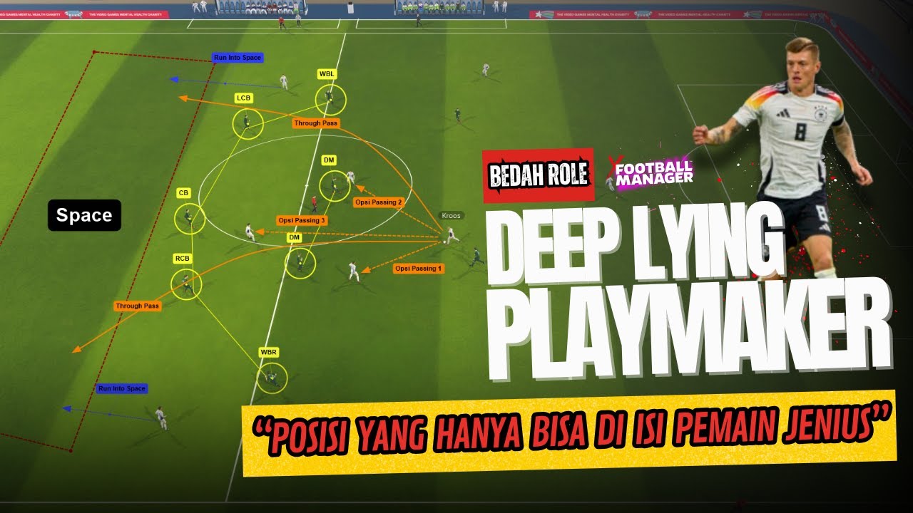 Penjelasan Role Deep Lying Playmaker di FM24┃Sutradara Sepakbola • Football Manager 2024