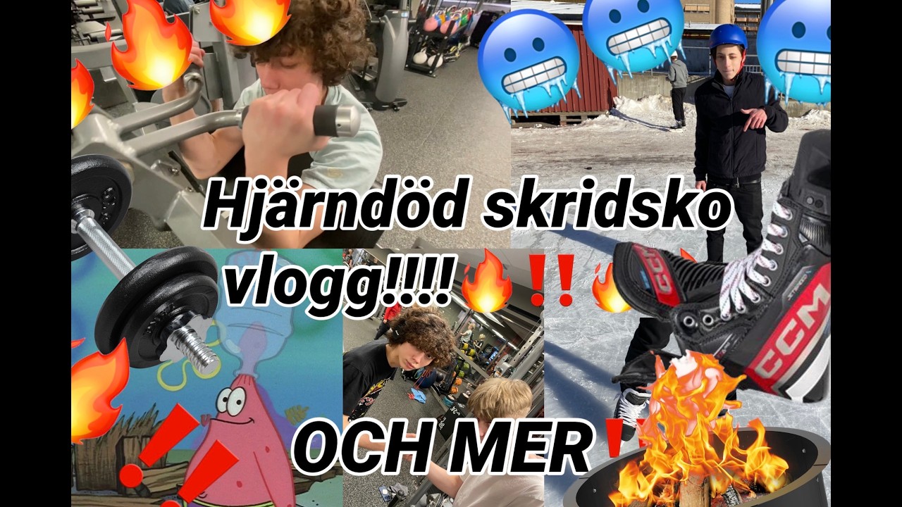 Hjärndöd skridsko vlogg och mer 🔥🔥‼️🥶