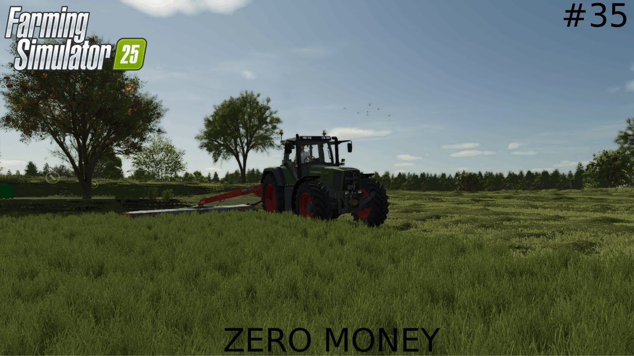 Het gras klaar leggen voor te gaan oprapen | ZERO MONEY #35 | farming simulator