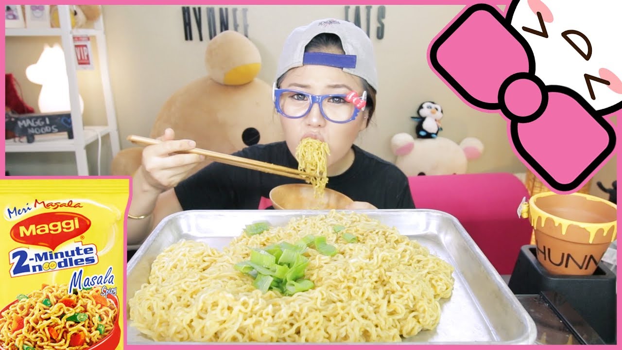 INDIAN MAGGI MASALA NOODLES | MUKBANG