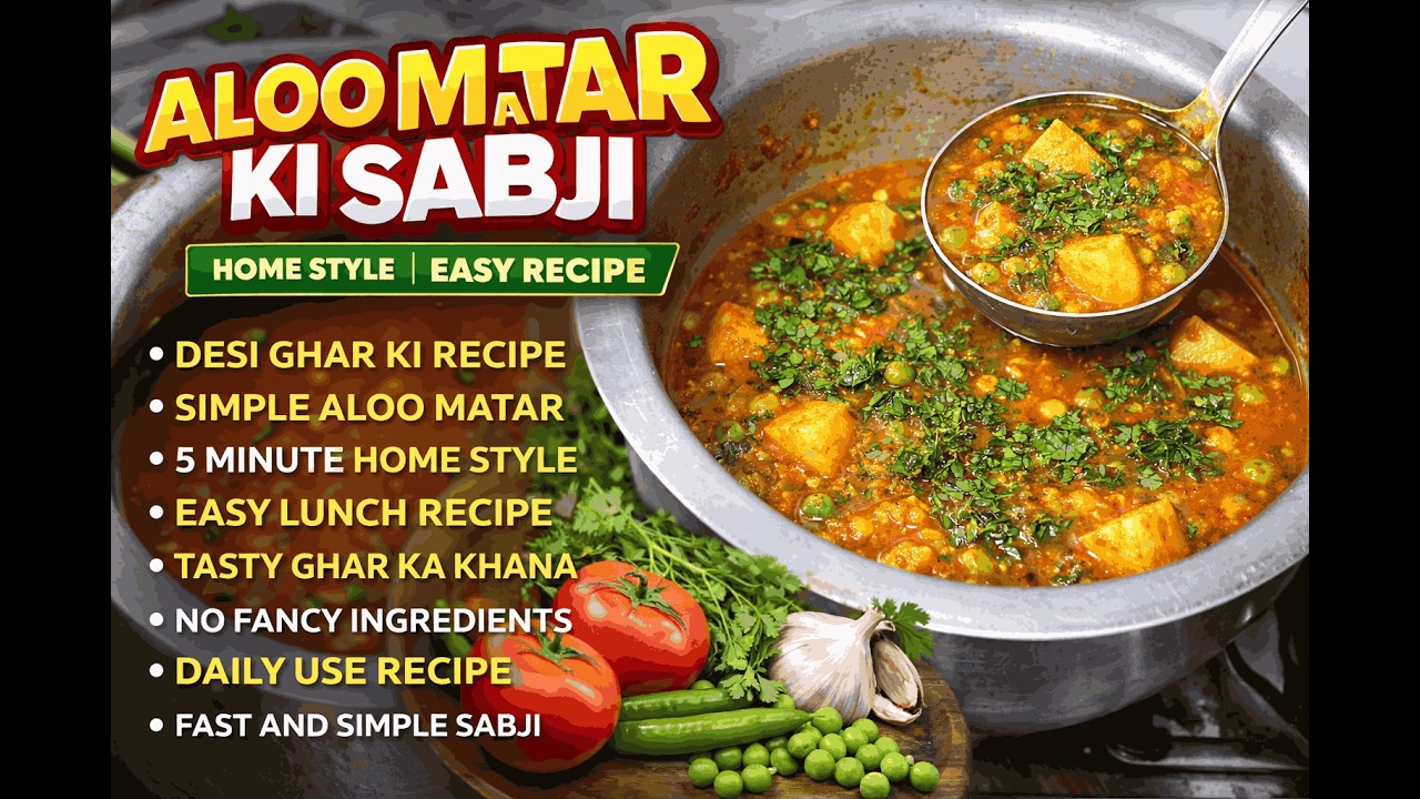 How to make Aloo Matar at Home | Perfect Dinner/Lunch Recipe