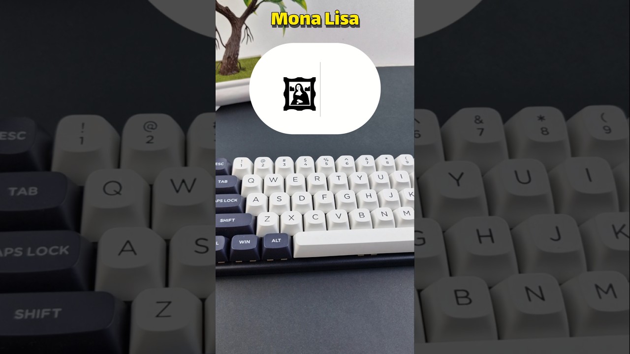 mona Lisa code is here | #keyboard #asmr #typingtrick #word #wordicons