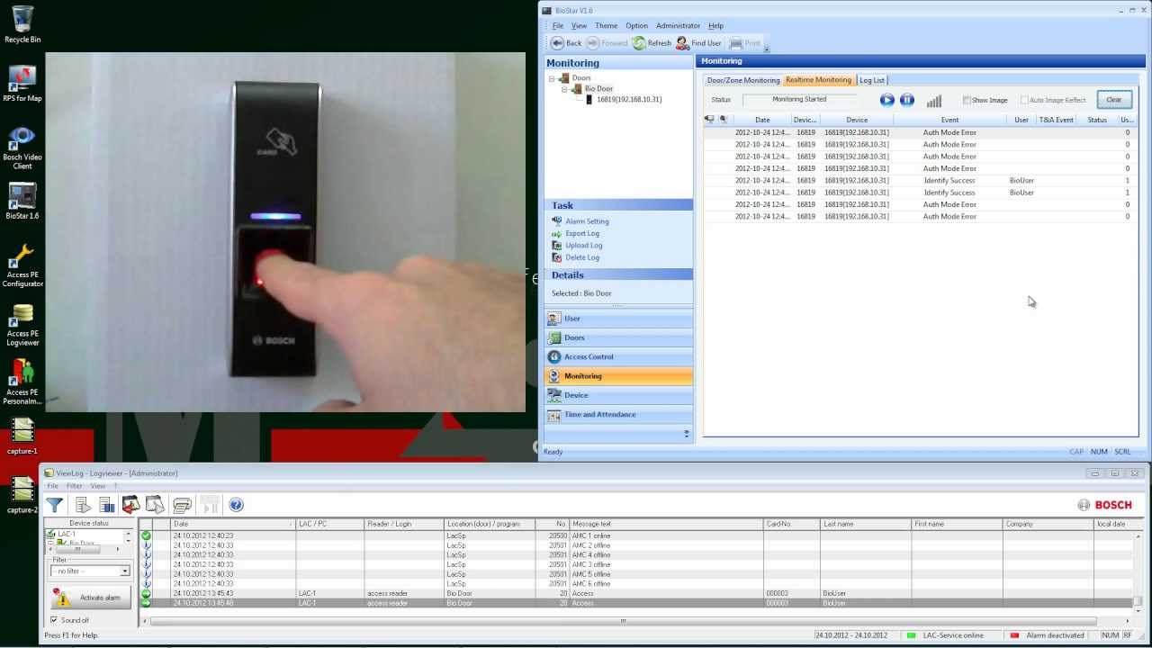 Biometric integration with Suprema BioStar v.1.6, BioEntry Plus & Bosch Access PE v.2.1