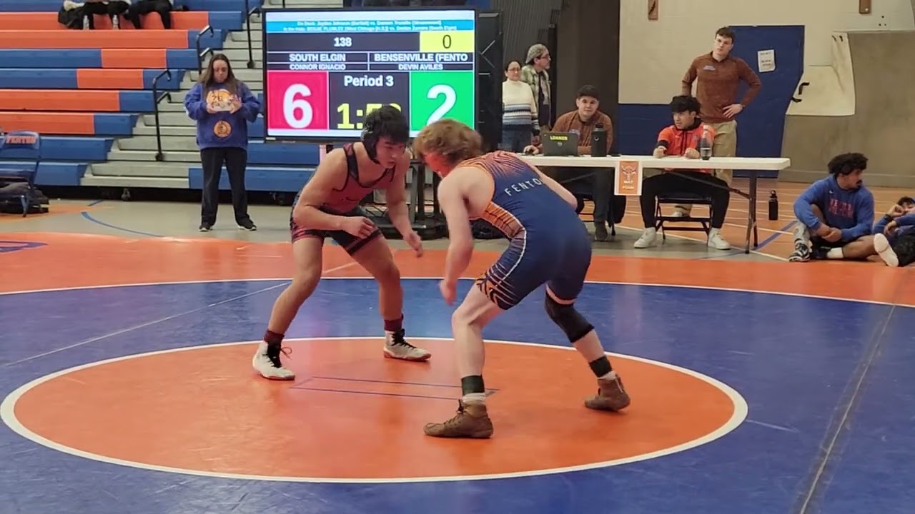 Connor- UEC conference tournament (138# Varsity match 2 vs Fenton 12-3 W)