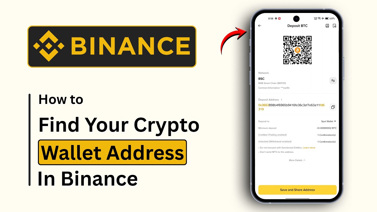 Как найти адрес своего криптокошелька Binance | 2026
