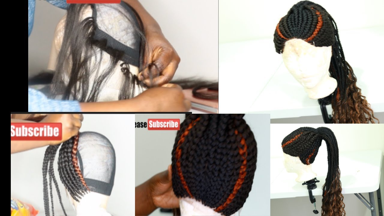 How To Make Box Braid Wig with NO Closure /REALISTIC BOX BRAID WIG FOR LESS DIY PONYTAIL WIG #6
