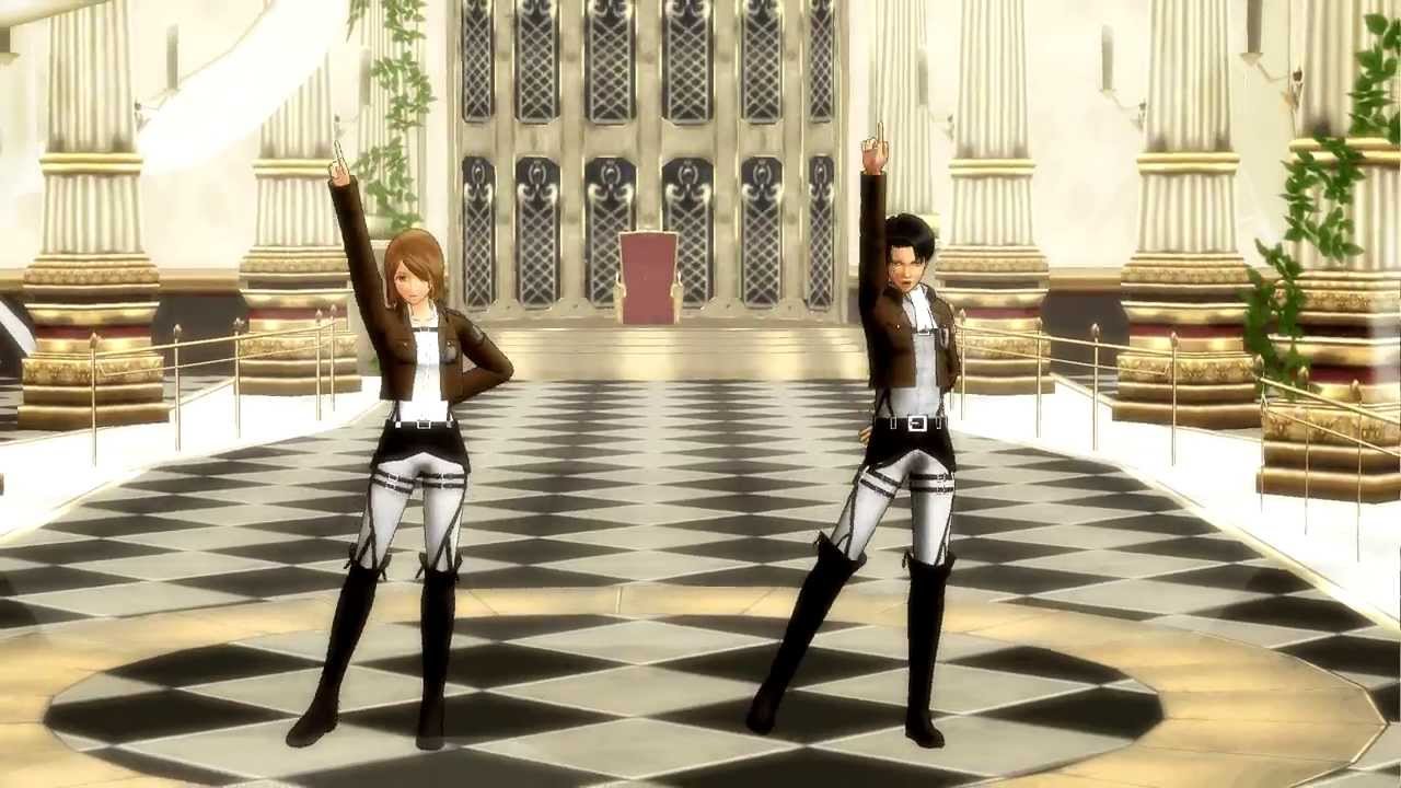 【MMD】Shingeki no Kyojin - Cantarella - Petra x Levi