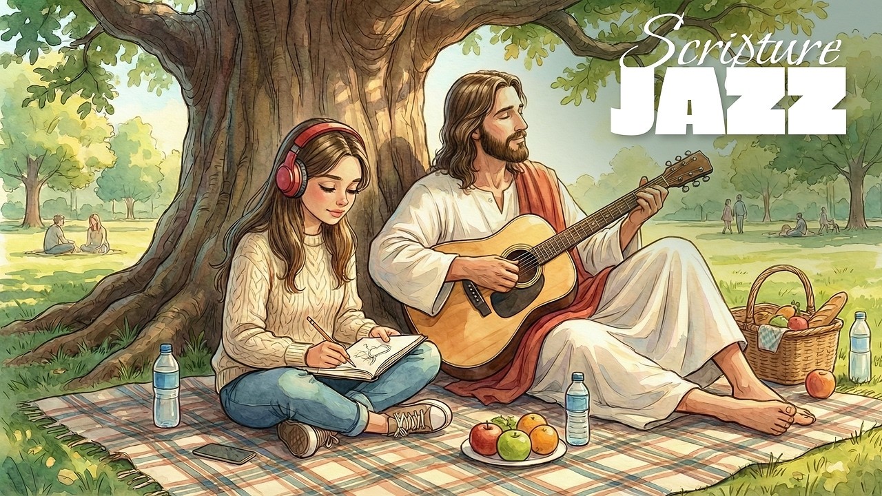 ☕ Abide in Me – Quiet Christian Jazz from the Gospel of John (KJV) | Relaxing Gospel Jazz Music