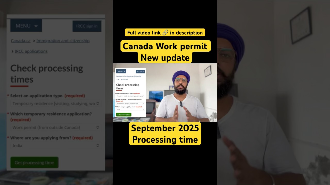 Canada work permit new update on processing time #canadaworkpermit #canadavisa #workpermit