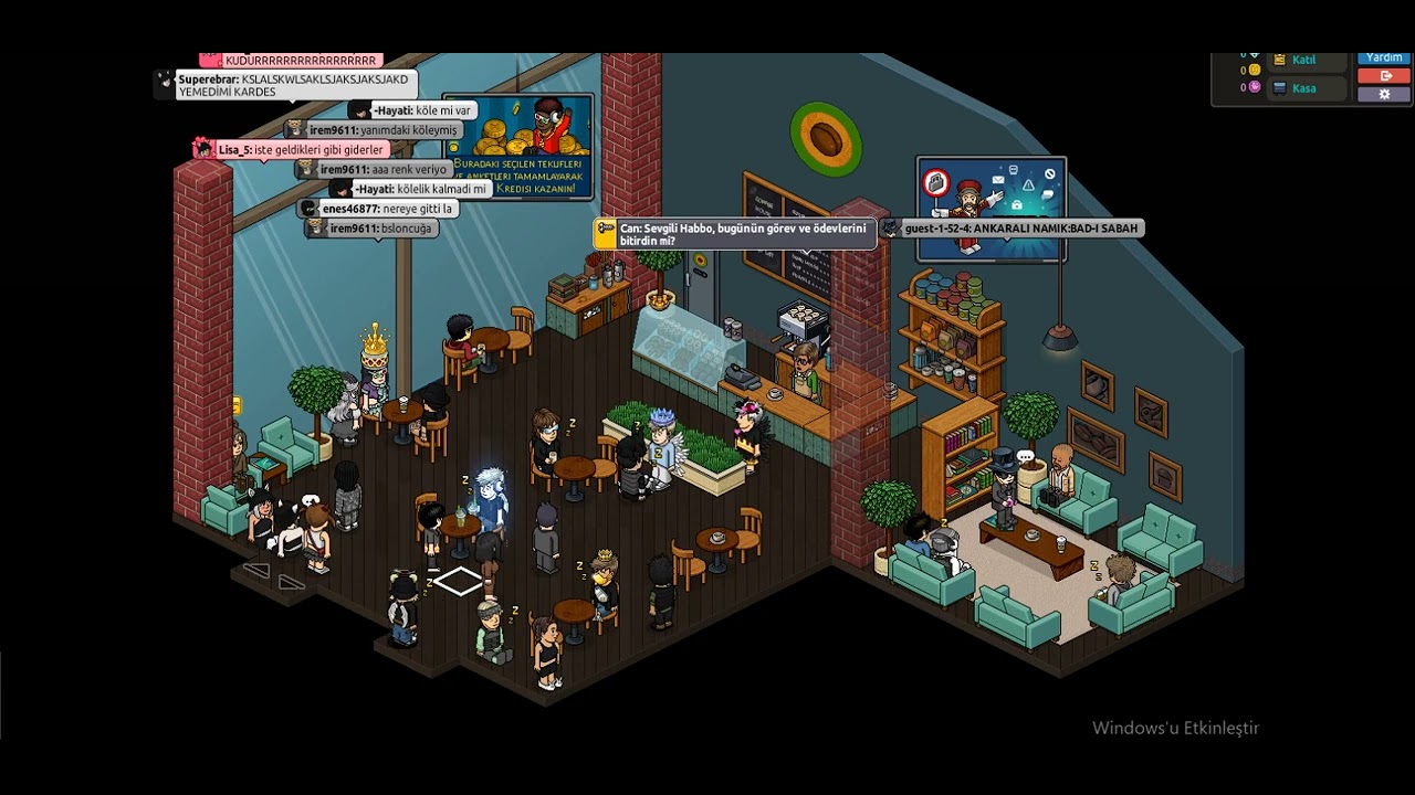 yıllar sonra habbo oynadım.