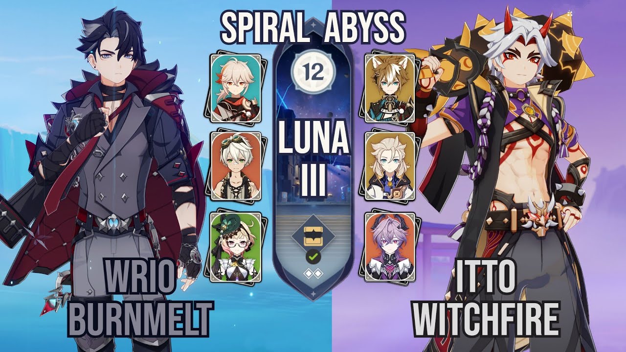 Wriothesley BurnMelt x Itto Witchfire | Spiral Abyss 6.2 / Luna III | Genshin Impact