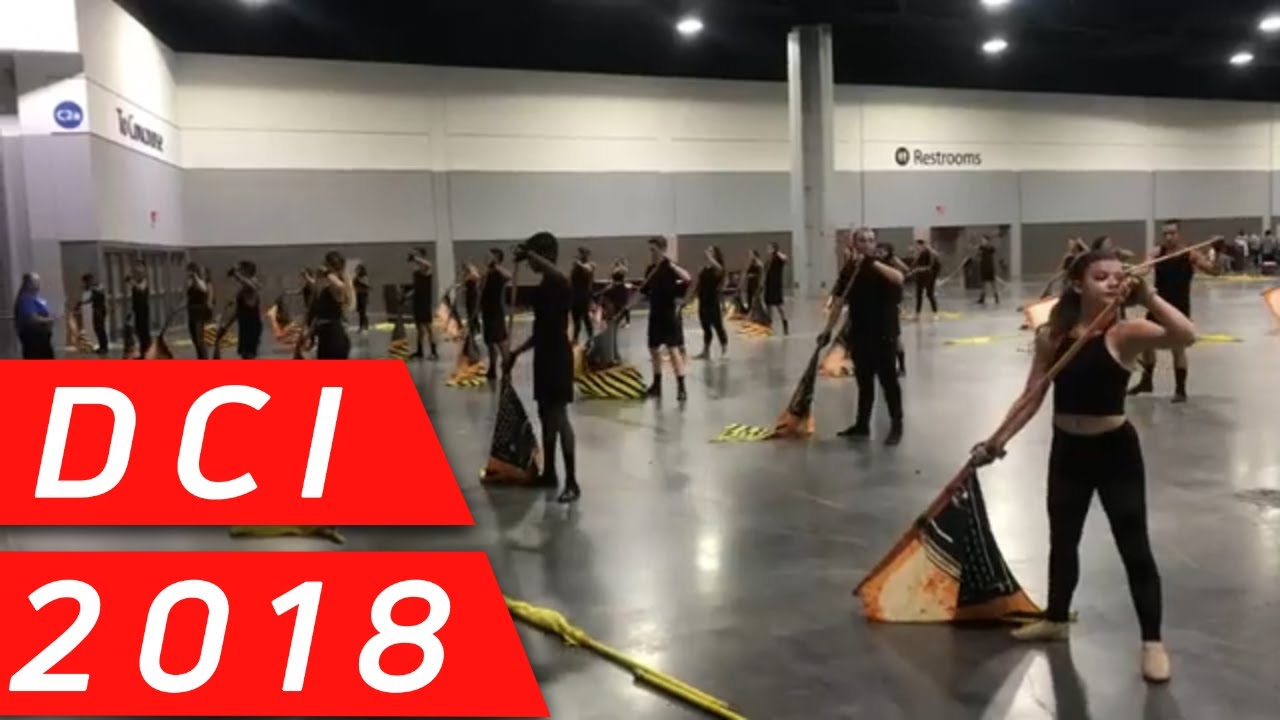 Blue Devils Color Guard Flying Through Show Work