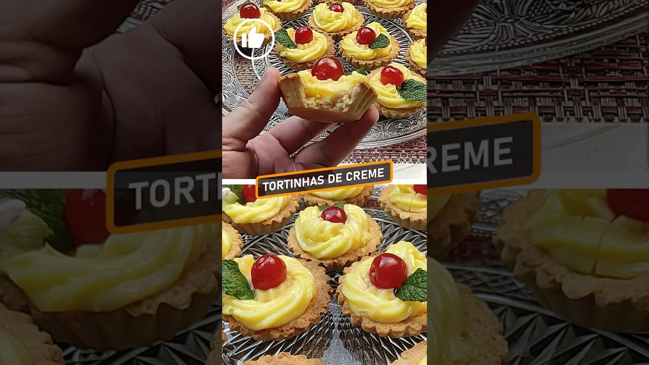 Tortinhas doces de creme #receitas #sobremesa #culin&aacute;ria