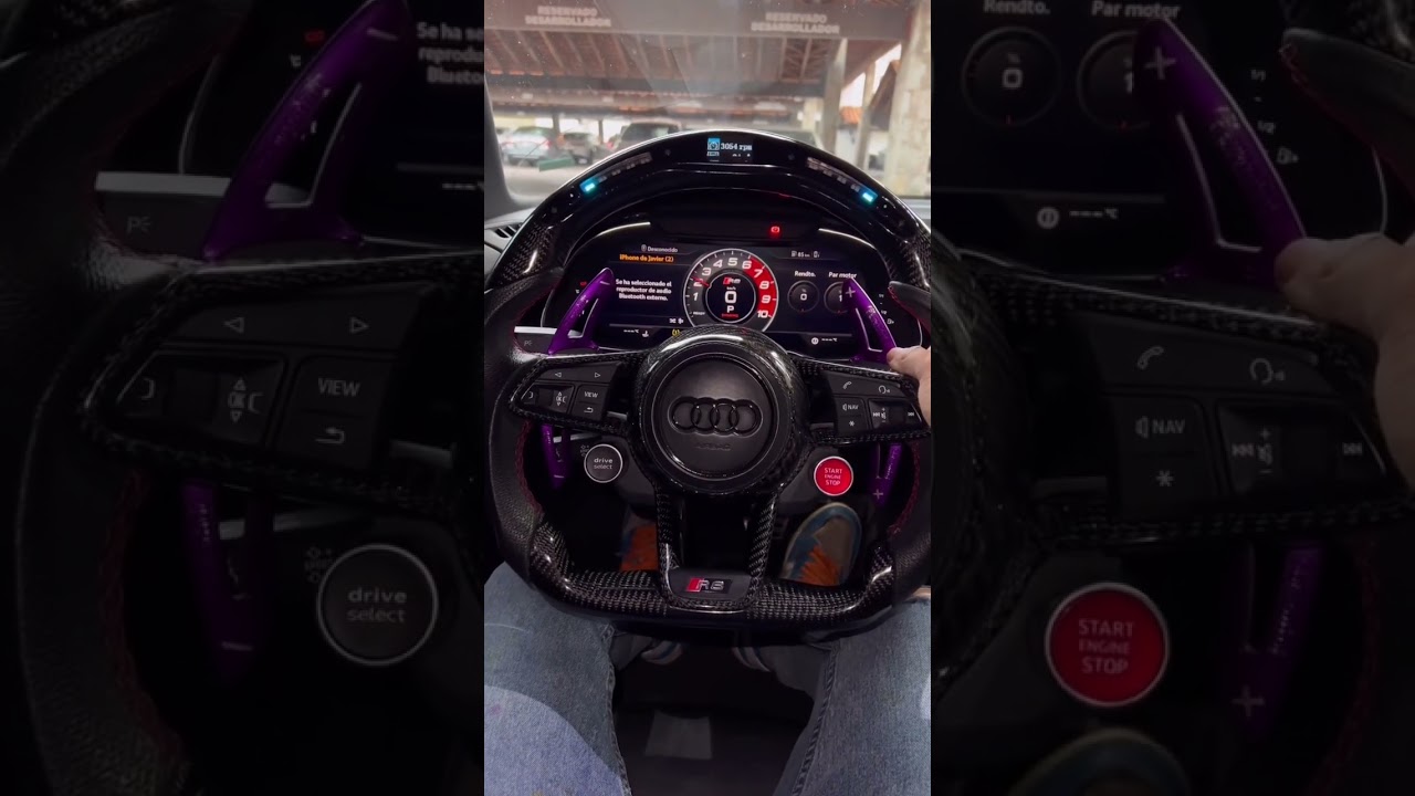 RS5 Custom Carbon Fibre LED Steering Wheel