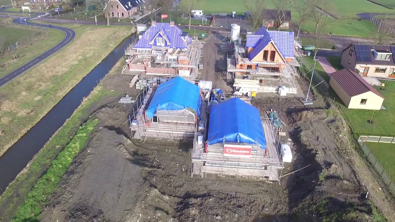 Meerbouw Pijnacker - drone beelden bouwplaats Nieuwkoopseweg