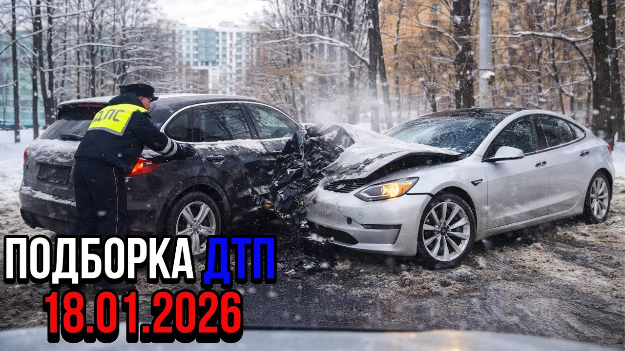 ДТП и Аварии | Подборка на видеорегистратор за 18.01.26 | Водятлы Против Льда