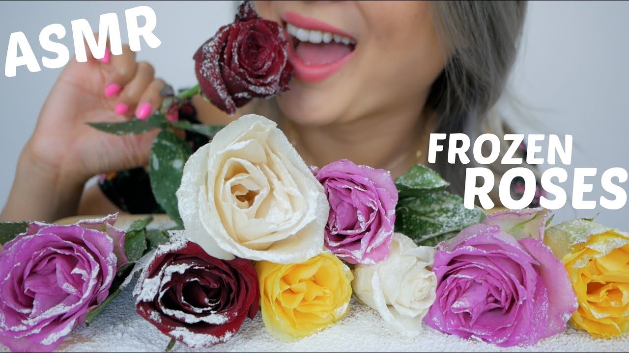 ASMR FROZEN ROSES | *Extreme Crunchy Eating Sounds | N.E Let's Eat
