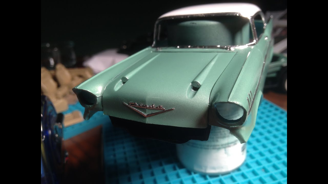 1957 Chevy Bel Air, AMT-638, 1/25 Scale, Box Stock Build-up.