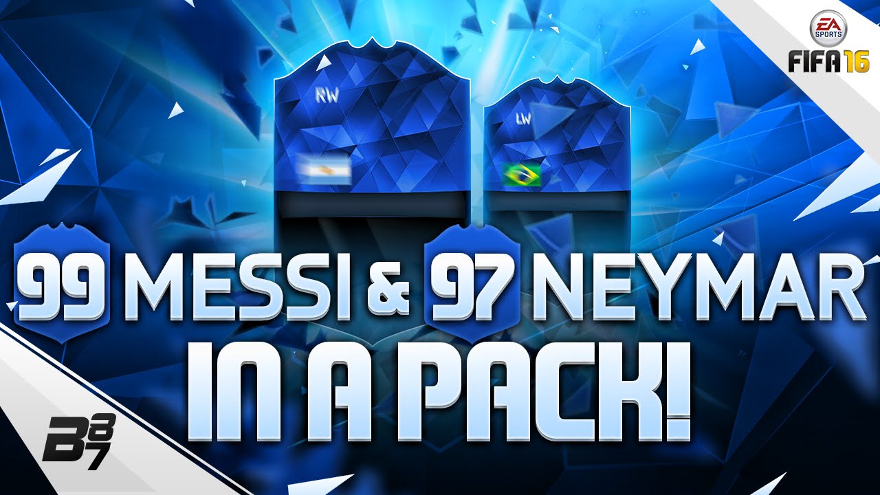 99 MESSI AND 97 NEYMAR IN A PACK! INSANE TOTY PULLS! | FIFA 16