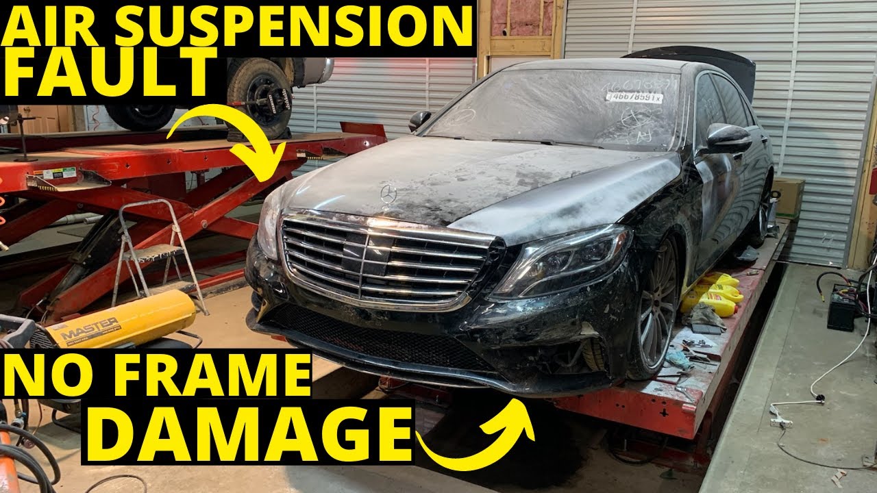 ВОССТАНОВЛЕНИЕ MERCEDES-BENZ S550 2016 ГОДА БЕЗ ПОВРЕЖДЕНИЙ РАМЫ И НЕИСПРАВНОСТИ ПНЕВМАТИЧЕСКОЙ П...
