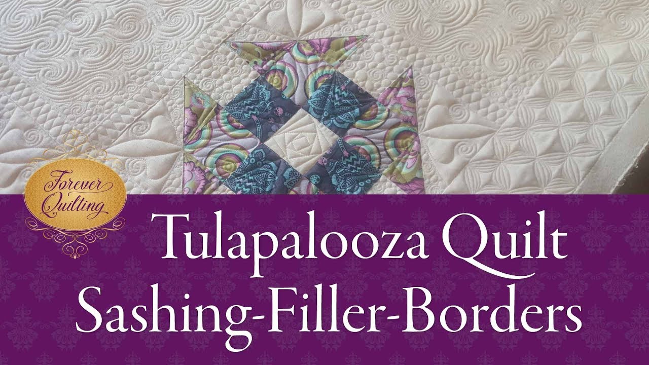 Longarm Machine quilting of the Tulapalooza quilt - Part 2 - Modern designs
