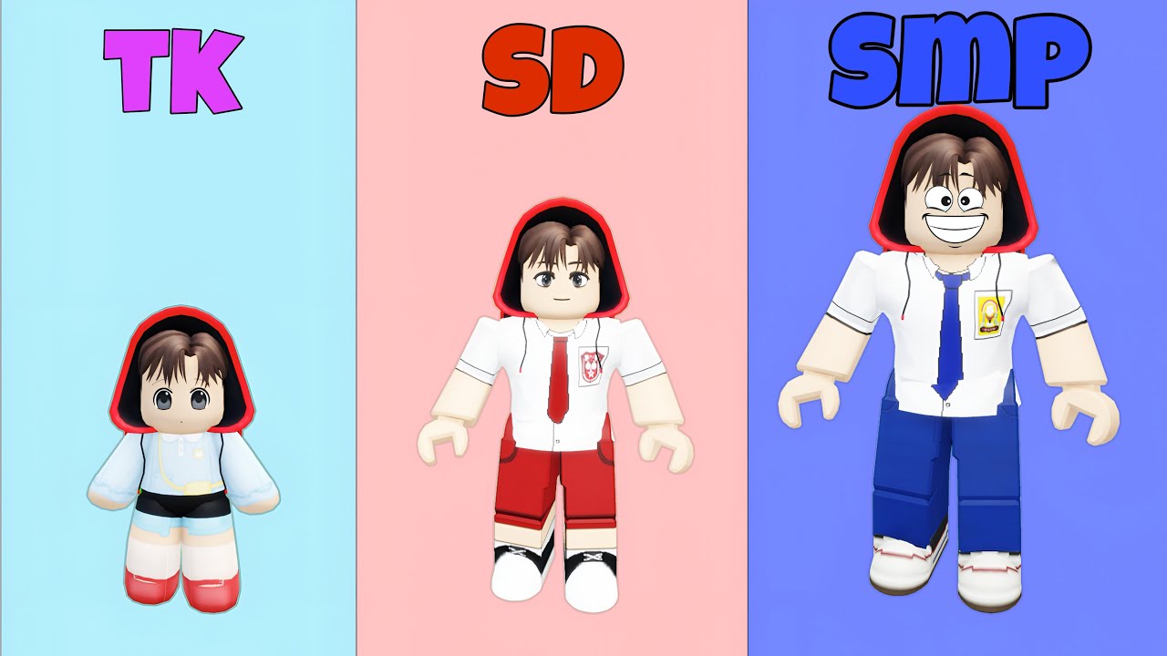 Yuta, Mio Dan Baby Celine Naik Tower Sekolah Dari TK Sampai SMA || ROBLOX