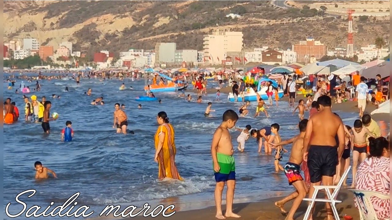 السعيدية أجواء ممتلئة الزوار من مختلف مدن الشرق saidia 🇲🇦