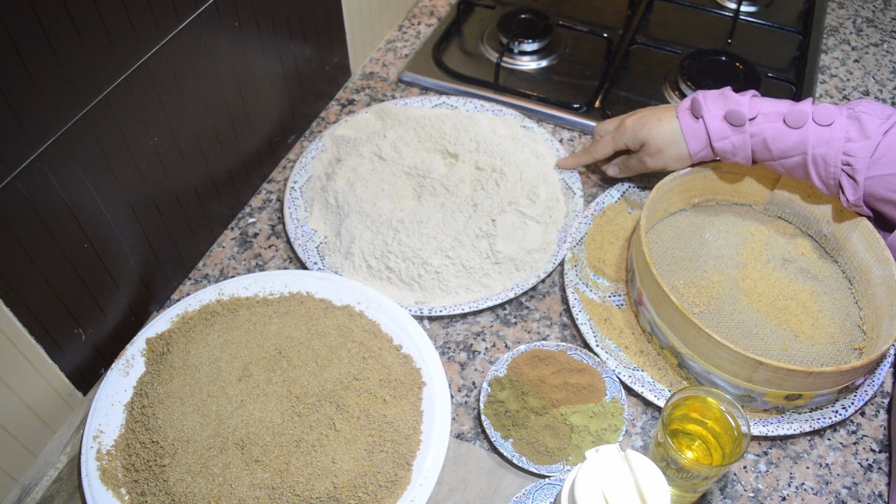 سلو او السفوف المغربي بطريقتي البسيطة /وصفات رمضان/Sellou ou sfouf marocain