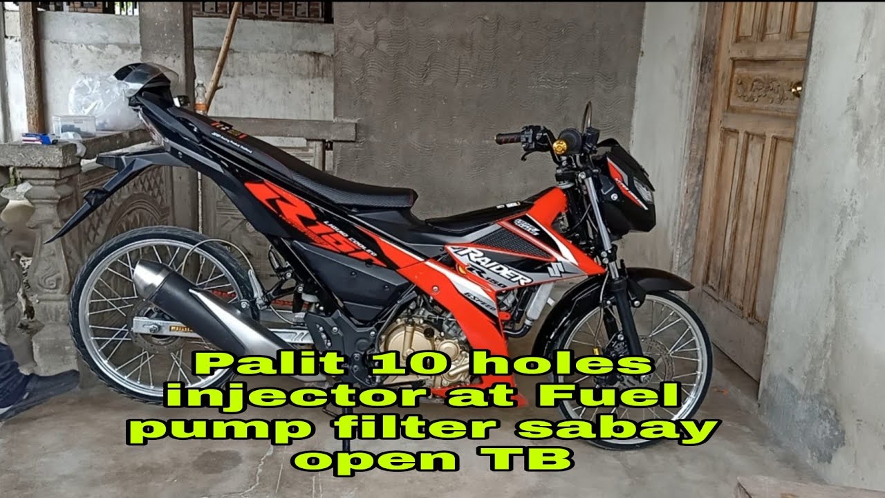Palit 10 holes injector at fuel pump filter sabay open TB (Nickson Lenon Motovlog)