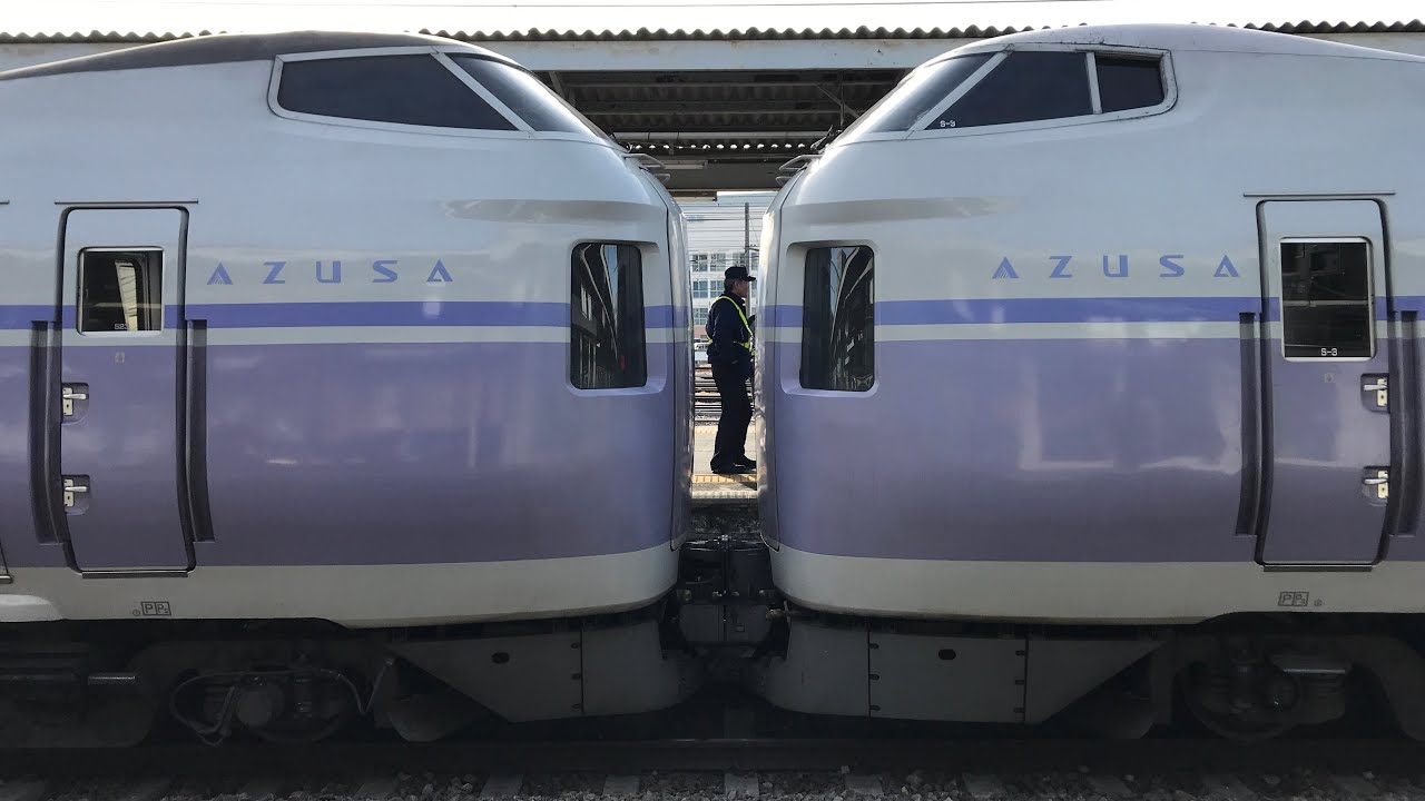 E351系特急スーパーあずさ・E257系特急あずさ 連結・解結・入れ替えシーン [松本駅]