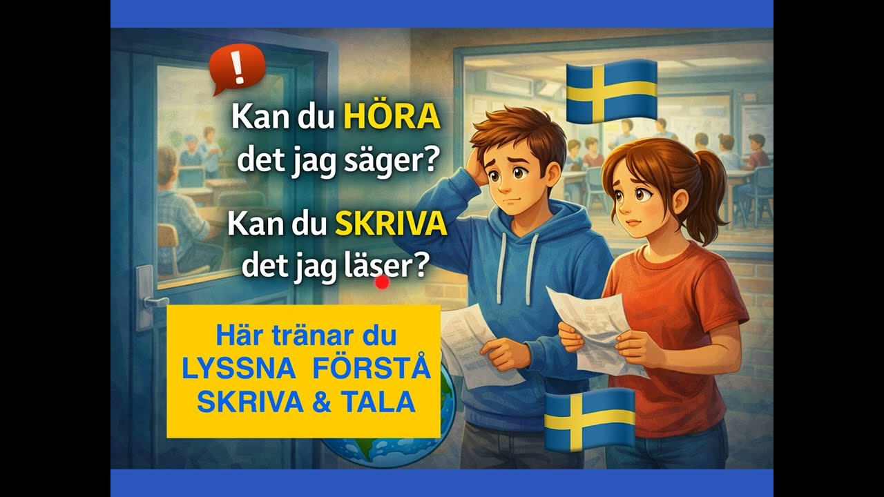Vill du bli bättre på HÖRA - SKRIVA - UTTALA??  Learn swedish - Lär dig svenska