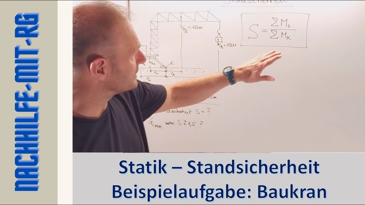 Standsicherheit berechnen | Standsicherheitsnachweis | Standsicherheit Mechanik | Kippen | Tutorial