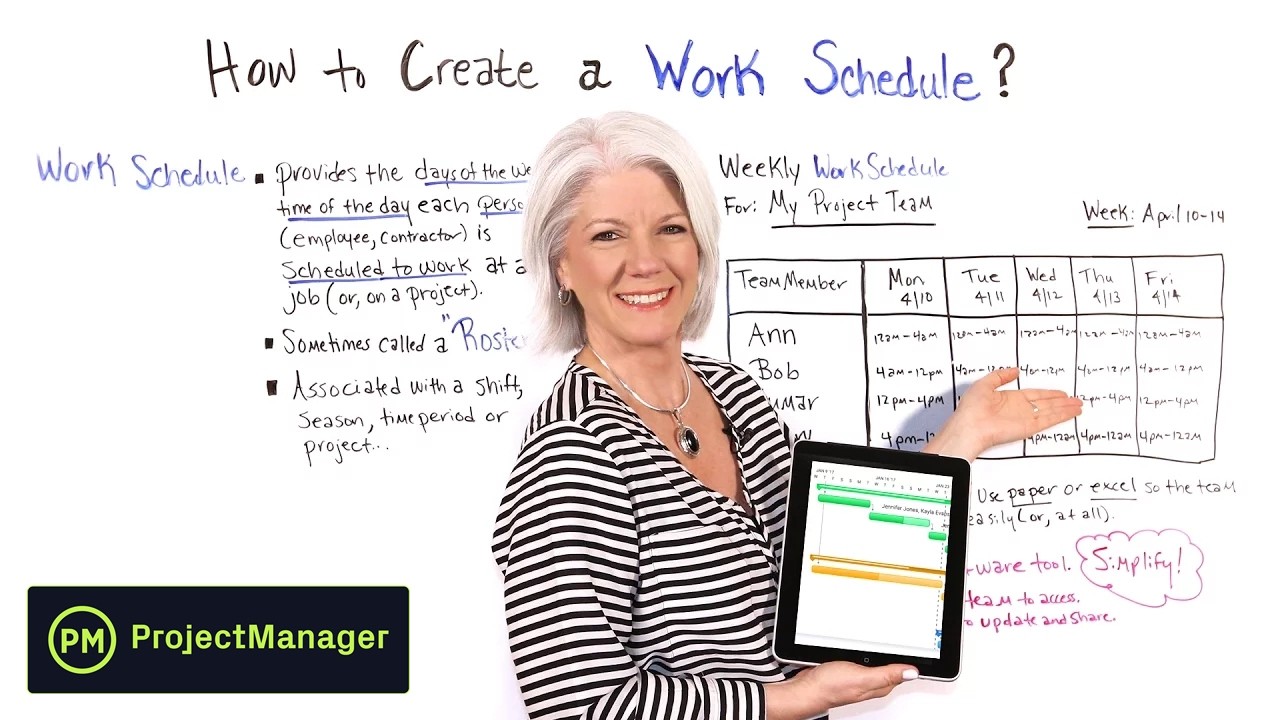 How to Create a Work Schedule - Project Management Training