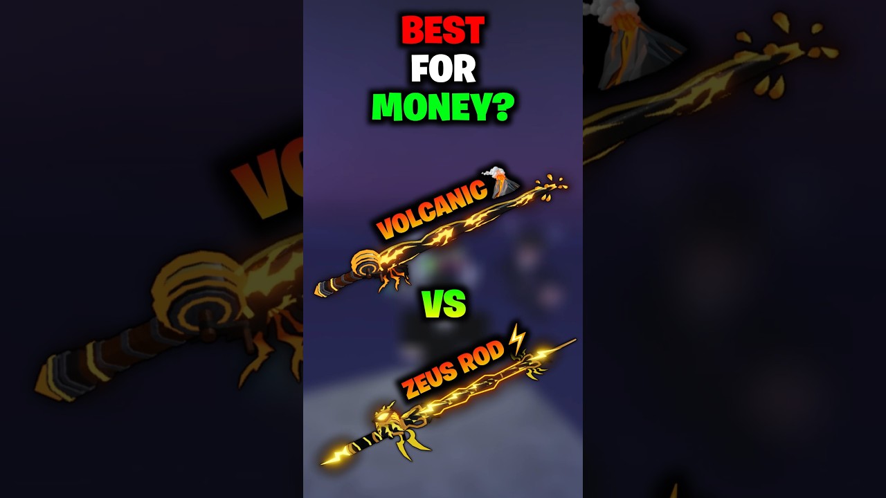 Volcanic Rod vs Zeus Rod | Which Best For Money?🤑#fisch #roblox #robloxfisch