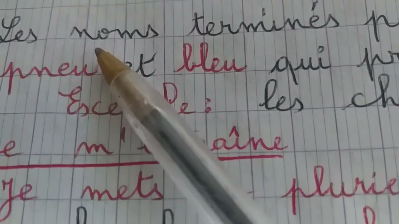 Le pluriel des noms en eu
