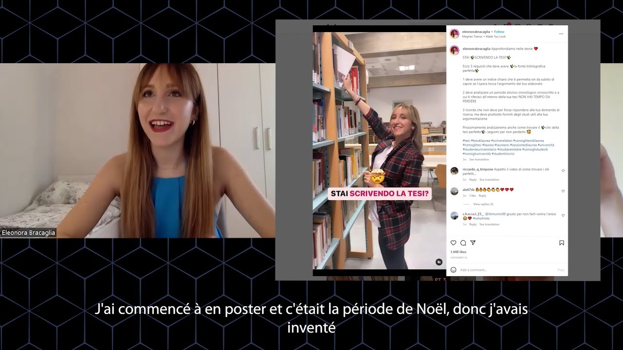 Eleonora Bracaglia -Content Creator, Micro-influencer, Mentor per studenti,Italia(Italian subtitles)