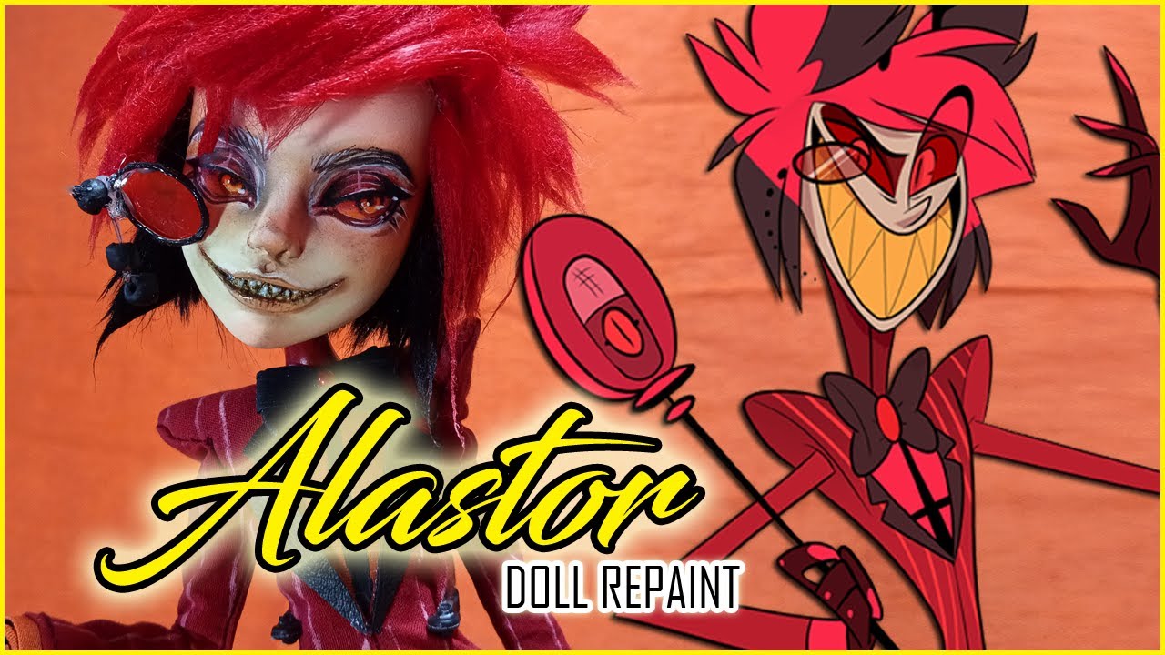 REPAINT! Alastor Hazbin Hotel Art Doll