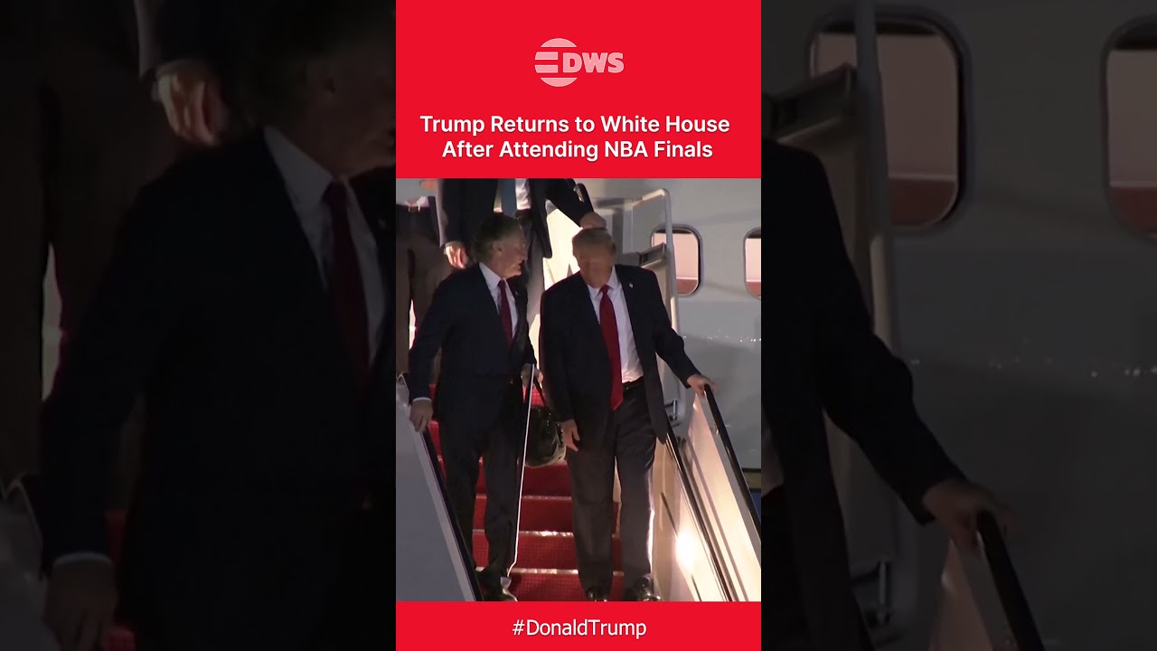 Trump Returns to Washington Following Historic NBA Finals Appearance | DWS News | AC1C