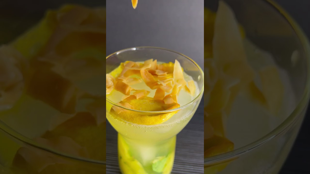 Pineapple Ade with dried jackfruit and coconut #asmr #satisfying #sweet