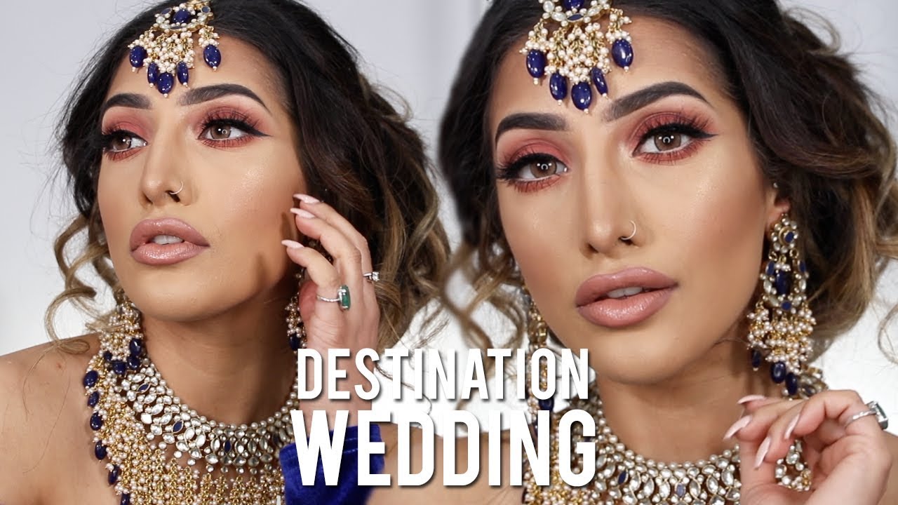 Indian Destination Wedding LONG LASTING Peach Makeup Tutorial