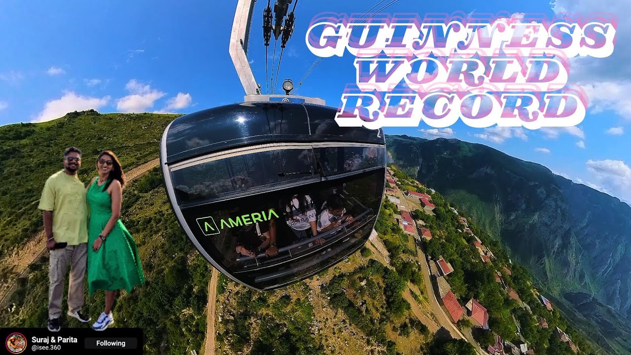 World’s Longest Cable Car 🚡 | Guinness World Record | Wings of Tatev, Armenia 🇦🇲 @insta360