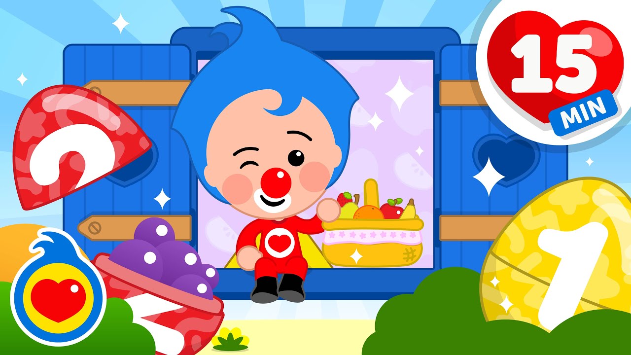 As Palavras Mágicas 4 (Frutas) 🍎🍓🍌🍐🍊 | 15 minutos de Vídeos Educativos com Um Herói do Coração ❤️